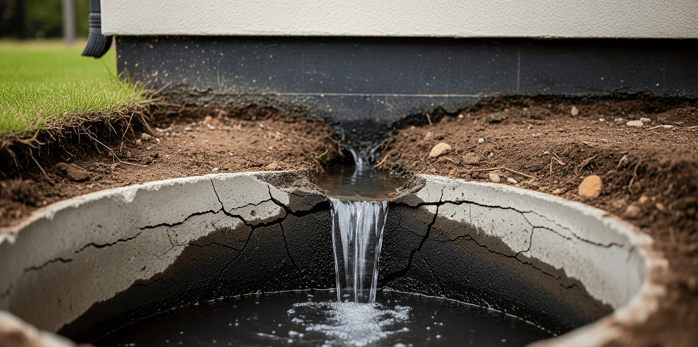 Bể nước ngầm nứt, thấm nước ra nền nhà