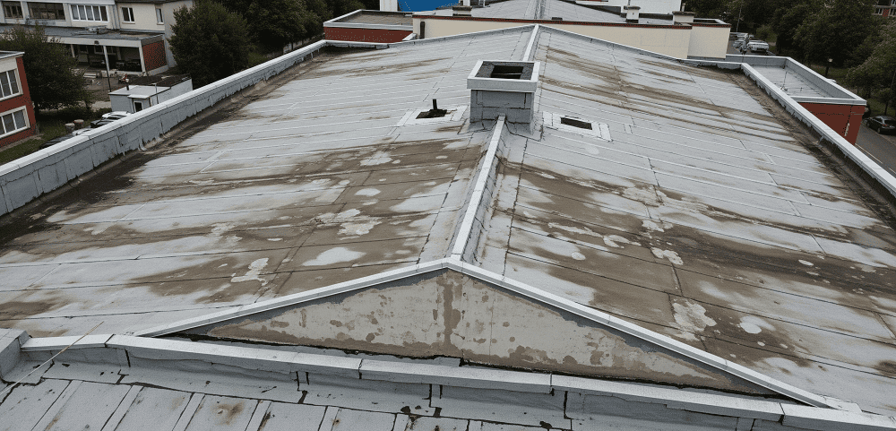 Khong-co-lop-chong-tham-tren-mai-bang-–-gay-dong-nuoc